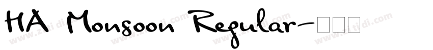 HA Monsoon Regular字体转换